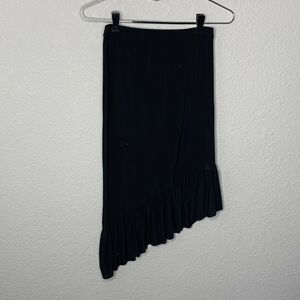 Nasty Gal Black Asymmetrical Skirt Size 10